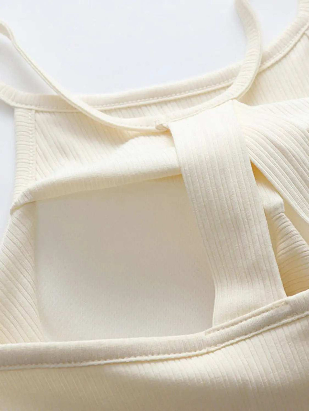 Grecian Neck Cropped Tank with Chest Pads - Trendsi - Flyclothing LLC