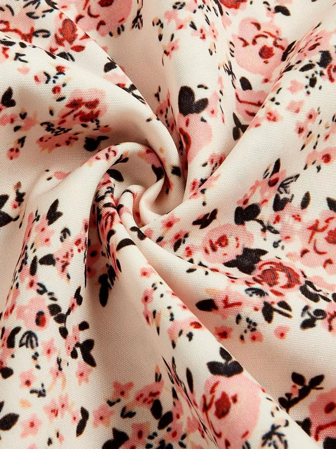 Floral Print Tie Strap Mini Dress - Trendsi - Flyclothing LLC