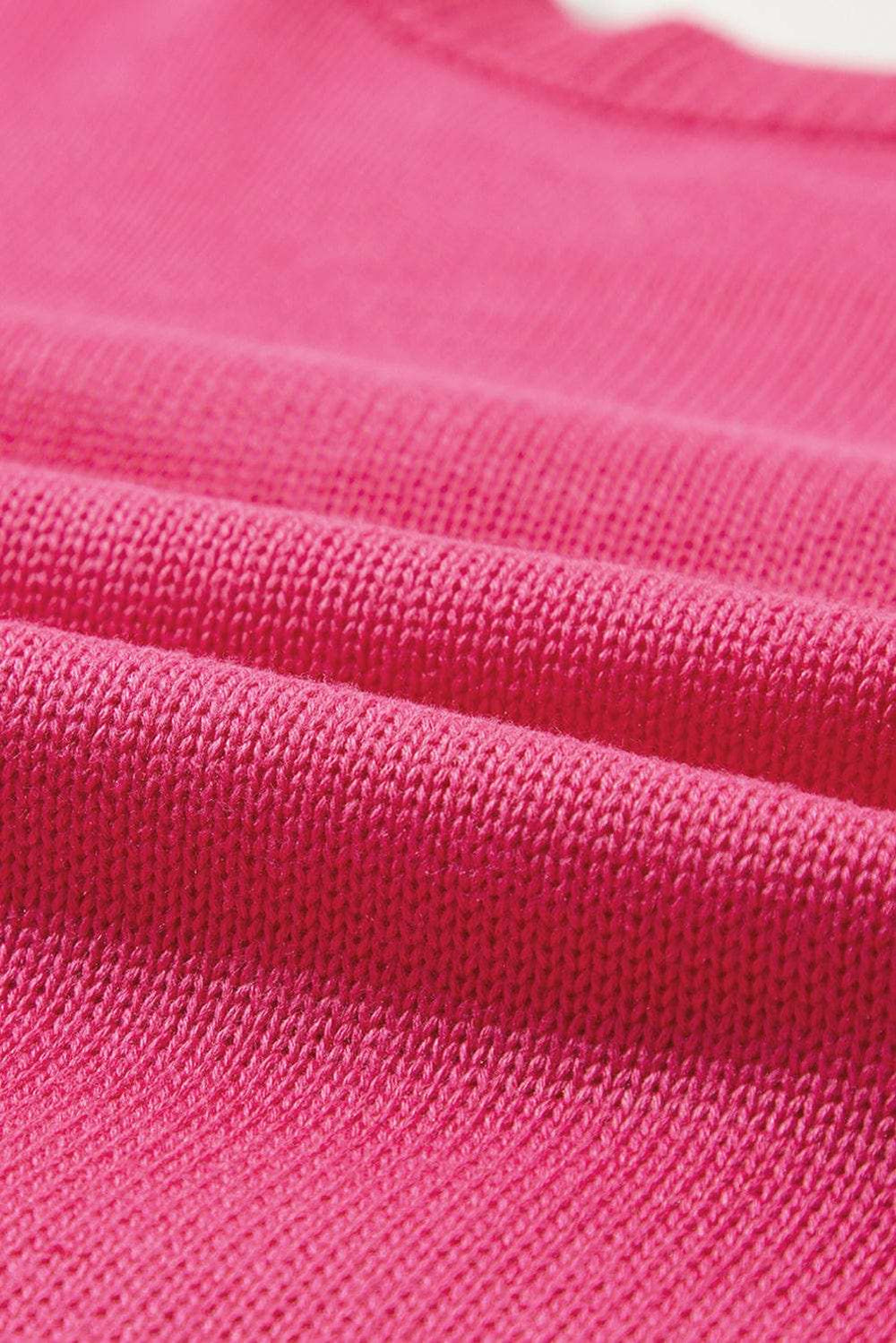 XOXO Round Neck Drop Shoulder Sweater - Trendsi - Flyclothing LLC