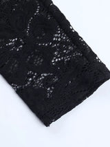 Lace Long Sleeve Bodycon Mini Dress - Trendsi - Flyclothing LLC