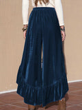 Slit Ruffled Wide Leg Pants - Trendsi - Flyclothing LLC
