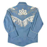 Rockmont Clothing Kid's Embroidered Vintage Fringe Denim Western Shirt - Rockmount Clothing - Flyclothing LLC