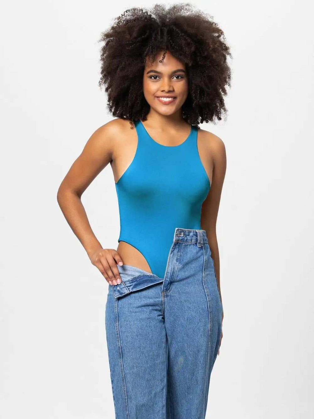 Full Size Round Neck Wide Strap Bodysuit - Trendsi - Flyclothing LLC