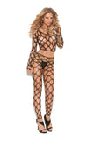 Elegant Memories Black Diamond Net Cami Top & Legging 8737