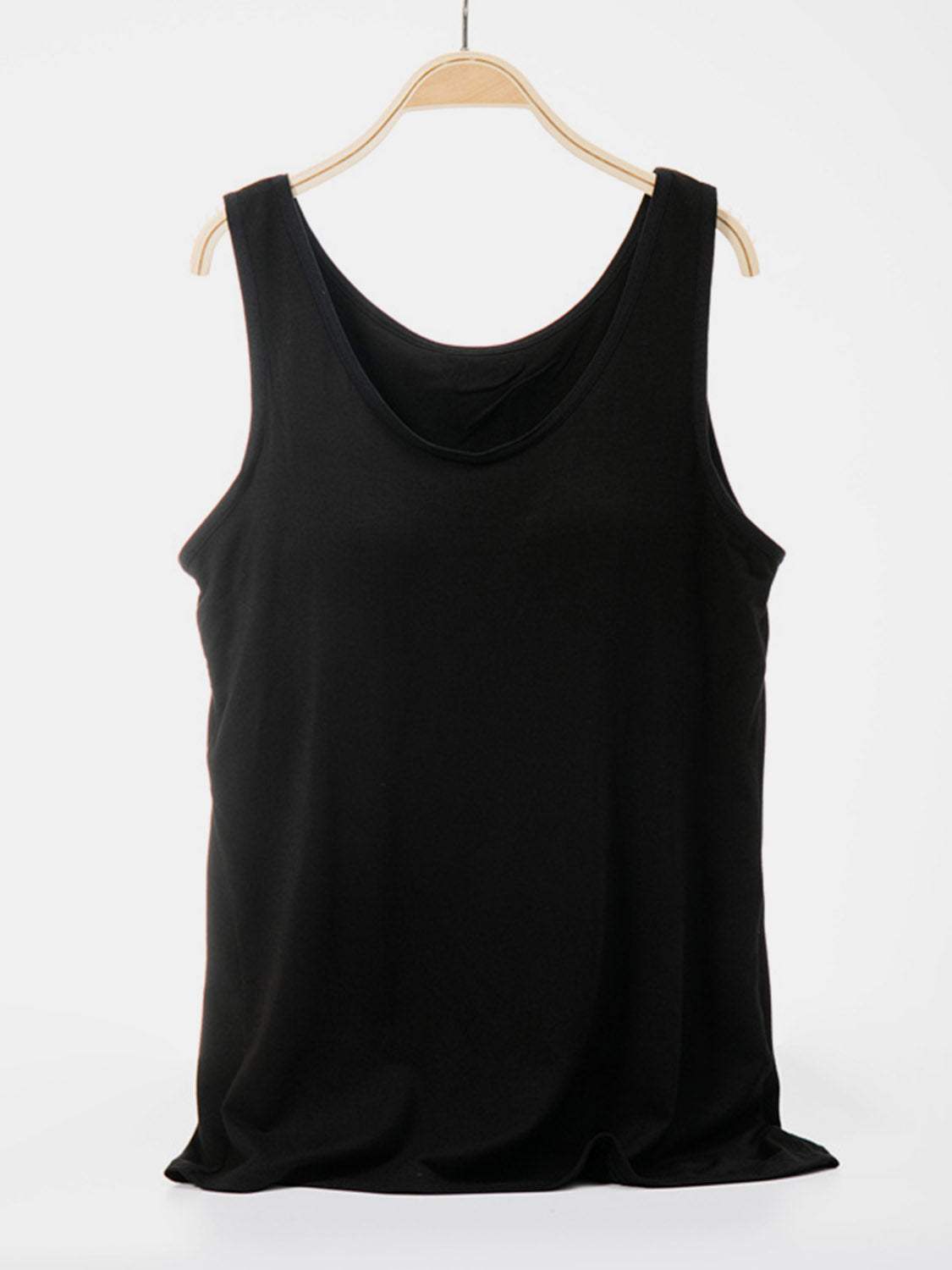 Scoop Neck Wide Strap Tank - Trendsi - Flyclothing LLC