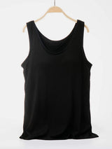 Scoop Neck Wide Strap Tank - Trendsi - Flyclothing LLC