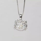 2 Carat Moissanite 925 Sterling Pendant Silver - Trendsi - Flyclothing LLC