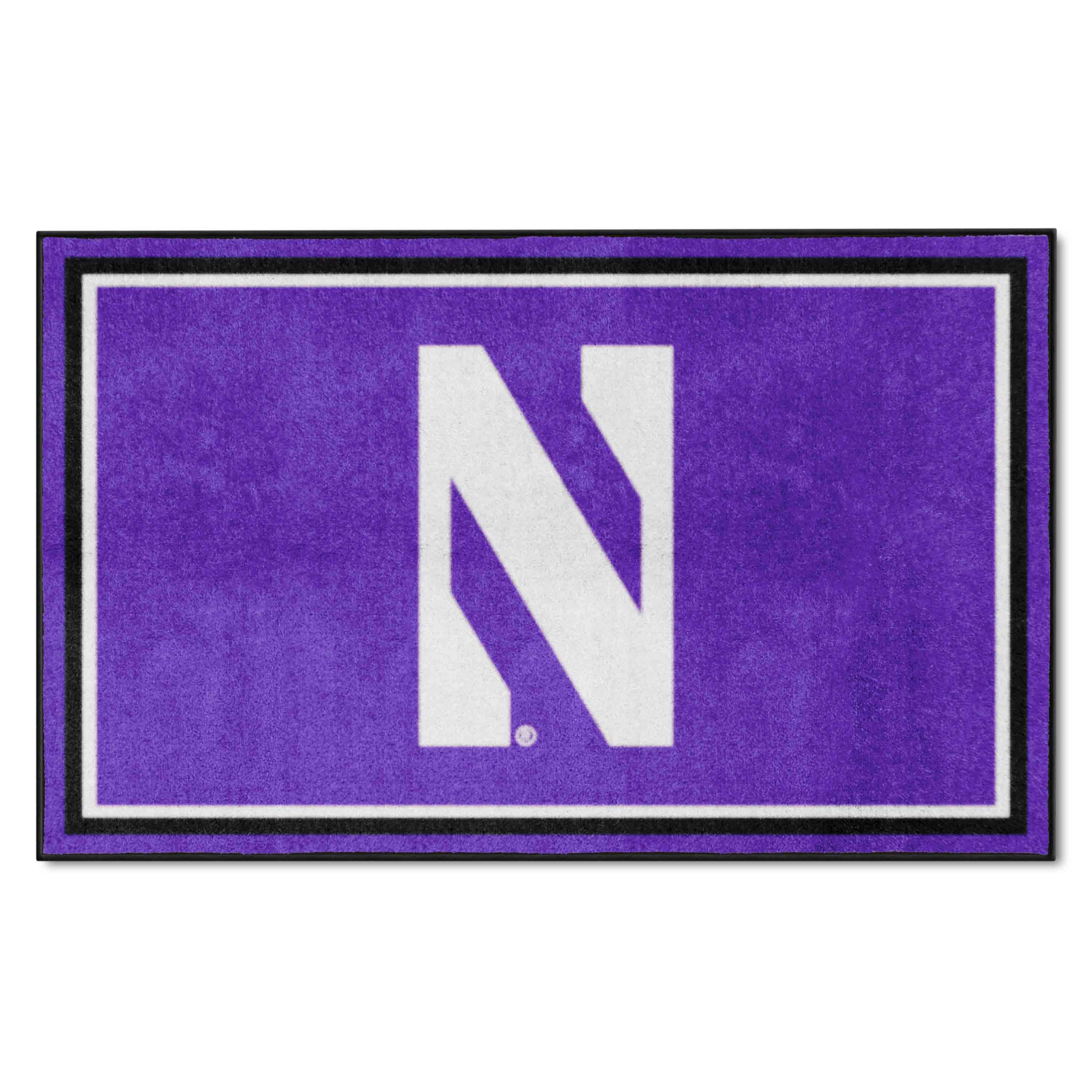 Northwestern Wildcats 4ft. x 6ft. Plush Area Rug - Northwestern