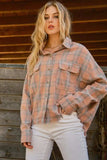 And The Why Full Size Plaid Button Up Raw Hem Shirt - Trendsi - Flyclothing LLC