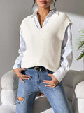 V-Neck Sweater Vest - Trendsi - Flyclothing LLC