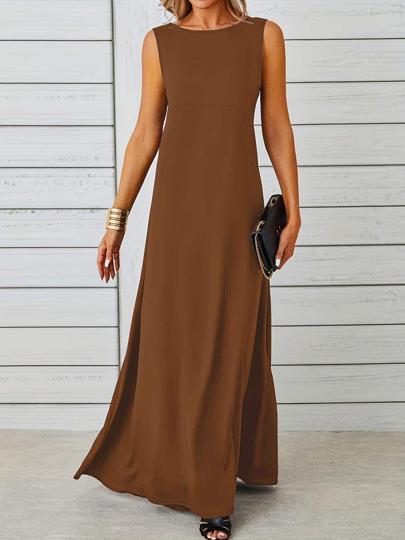 Sleeveless Flowy Maxi Dress - Trendsi - Flyclothing LLC