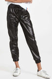 Drawstring PU Leather Pants with Pockets - Trendsi - Flyclothing LLC