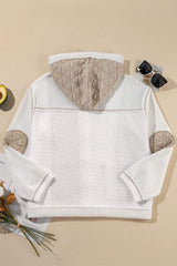 Drawstring Color Block Long Sleeve Jacket - Trendsi - Flyclothing LLC