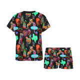 Baha Ranch Vegas Neon Western Women's Short and Top Pajama Set