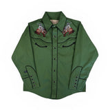 Rockmount Ranch Wear Kid's Green Iconic Bronc Embroidered Western Shirt - Rockmount Clothing - Flyclothing LLC
