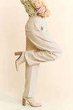 Davi & Dani Drawstring Wide Leg Sweatpants - Trendsi