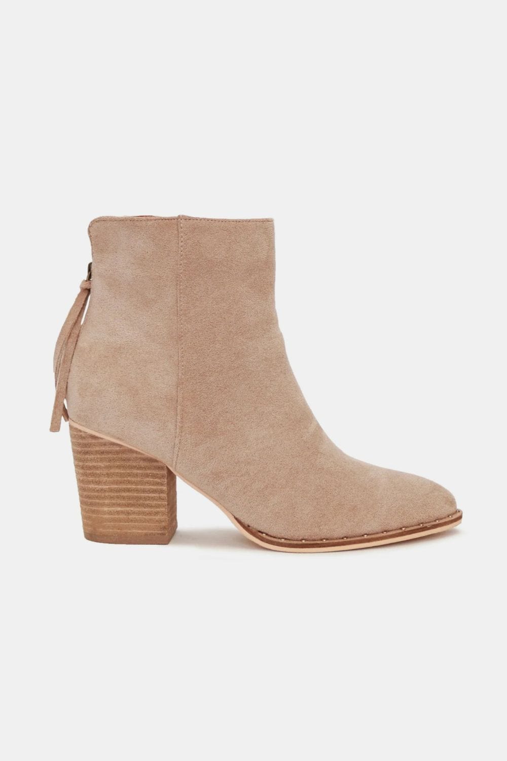 Beast Fashion Suede Point Toe Ankle Booties - Trendsi