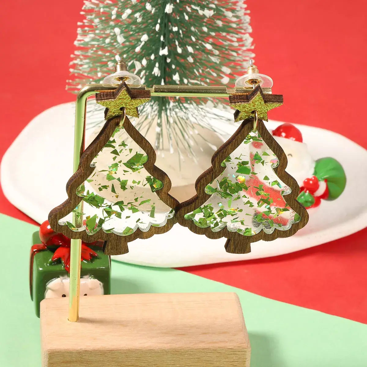 Christmas Tree Star Earrings - Trendsi - Flyclothing LLC