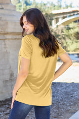 Basic Bae Bamboo Full Size V-Neck Short Sleeve T-Shirt - ShopBasicbae - Flyclothing LLC