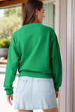 Round Neck Long Sleeve Sweatshirt - Trendsi - Flyclothing LLC