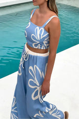 Smocked Square Neck Cami and Pants Set - Trendsi - Flyclothing LLC