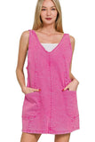 Zenana Washed Adjustable Strap Denim Overall Dress - Trendsi - Flyclothing LLC