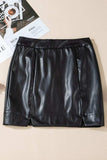 PU Leather Mini Skirt - Trendsi - Flyclothing LLC
