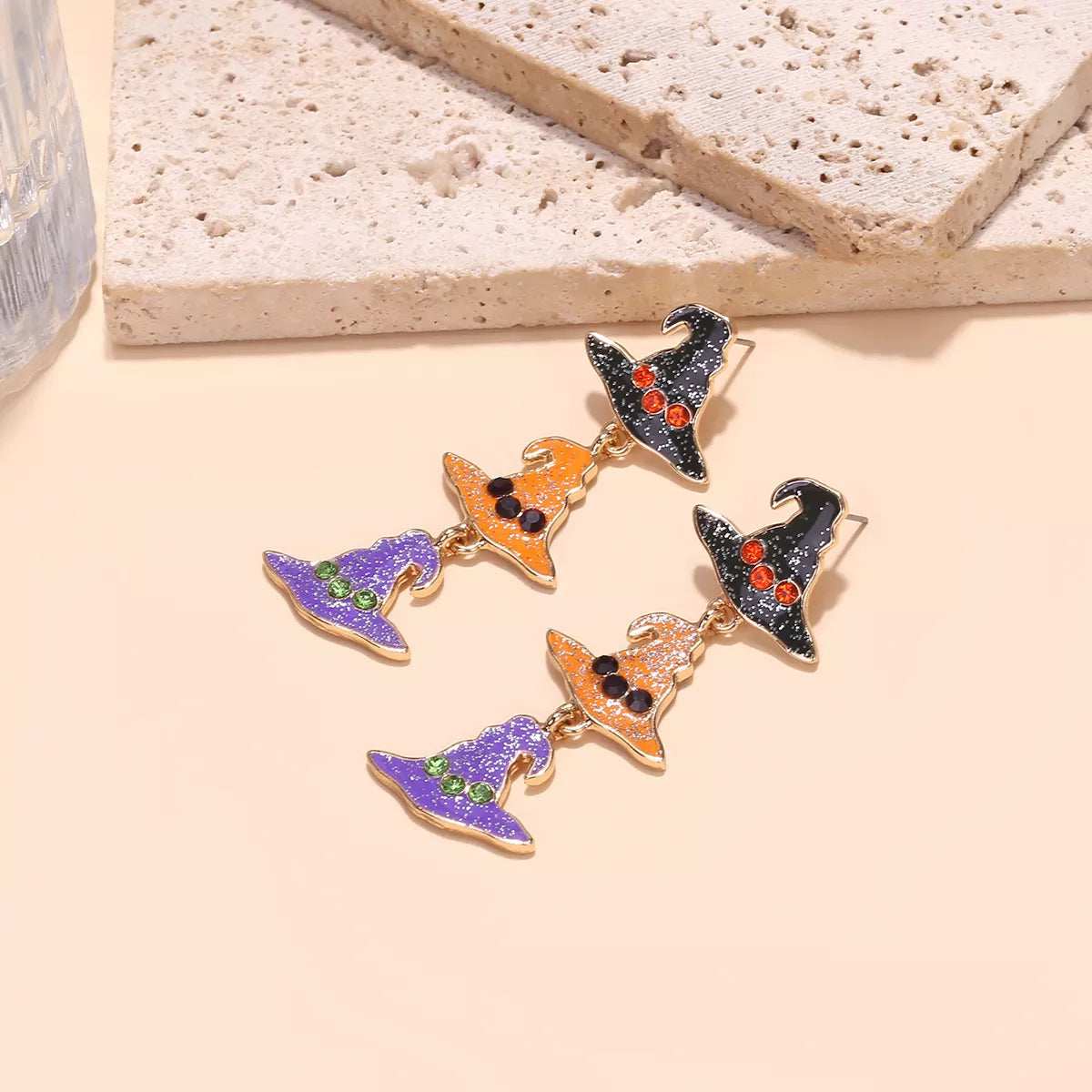 Halloween Witch Hat Drop Earrings - Trendsi - Flyclothing LLC