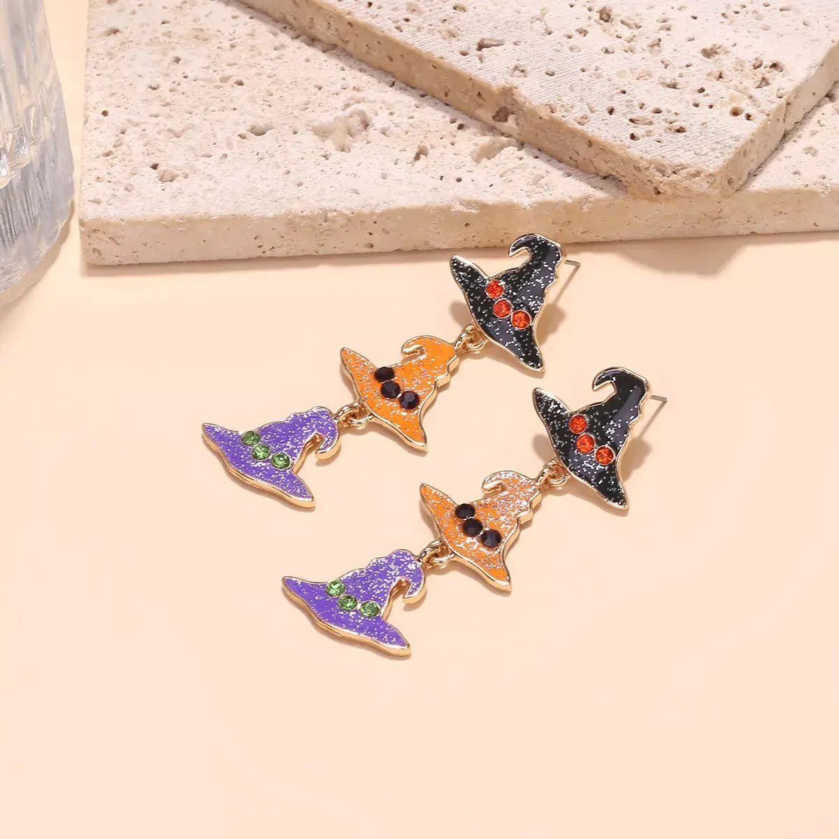 Halloween Witch Hat Drop Earrings - Trendsi - Flyclothing LLC