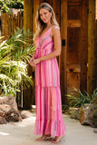 Printed Surplice Maxi Cami Dress - Trendsi - Flyclothing LLC