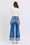 Judy Blue Full Size Distressed High Waist Wide Leg Jeans - Trendsi - Flyclothing LLC