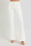 RISEN Full Size High Rise Front Patch Pocket Flare Jeans - Trendsi - Flyclothing LLC