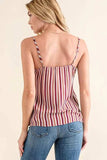 And The Why Stripe Print with Lace Cami - Trendsi - Flyclothing LLC