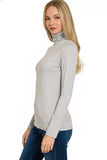 Zenana Premium Microfiber Mock Neck Top - Trendsi - Flyclothing LLC