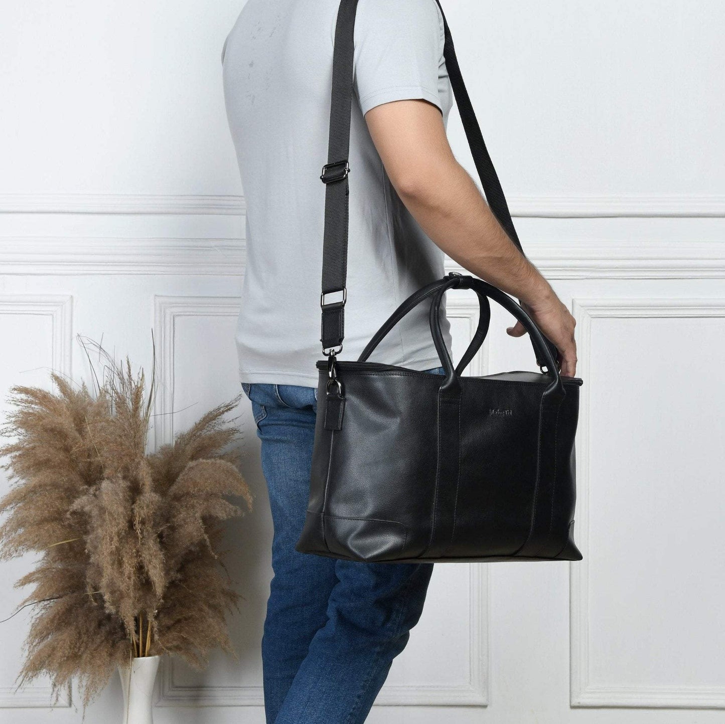All Rounder Briefcase Cabin Duffle - Classy Leather Bags - Flyclothing LLC