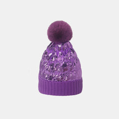 Thermal Knit Hat with Pompom - Trendsi