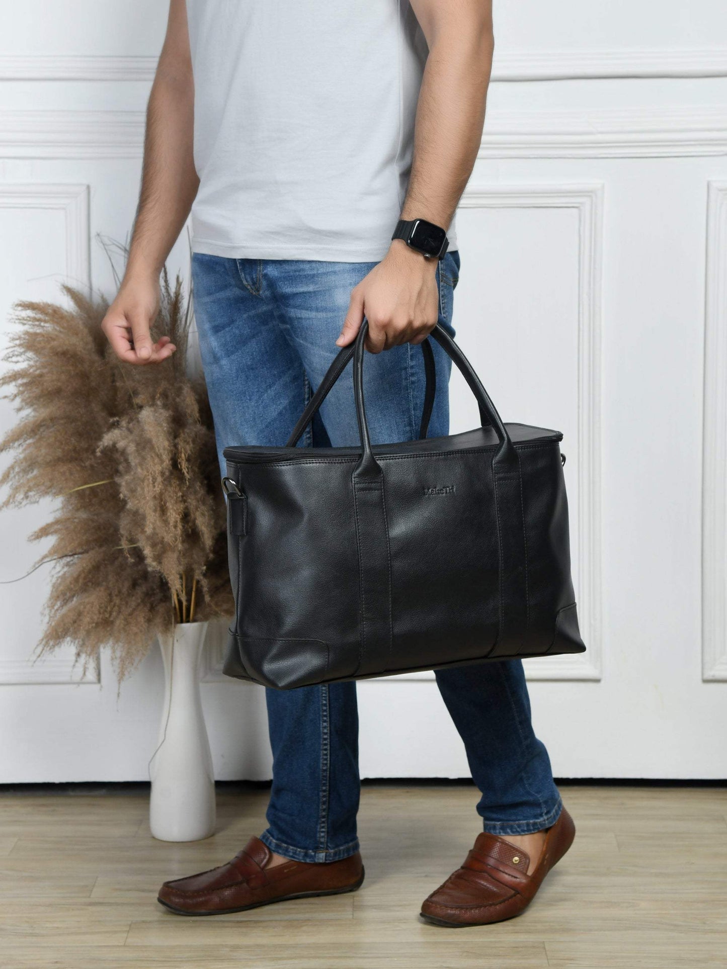 All Rounder Briefcase Cabin Duffle - Classy Leather Bags - Flyclothing LLC