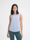 Millennia Cutout Back Round Neck Active Tank - Trendsi - Flyclothing LLC