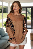 Sequin Round Neck Long Sleeve Sweater - Trendsi