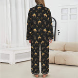 Baha Ranch All Cowboy Western Satin Long Pajamas