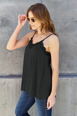 Basic Bae Full Size Lace Trim V-Neck Cami - ShopBasicbae - Flyclothing LLC