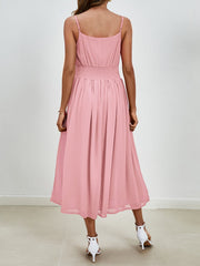 Scoop Neck Midi Cami Dress - Trendsi