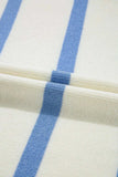 Stripe Split V Neck Collared Ribbed Sweater Vest - Trendsi - Flyclothing LLC