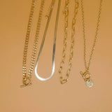 4-Piece Layered Coin Pendant Necklace - Trendsi - Flyclothing LLC