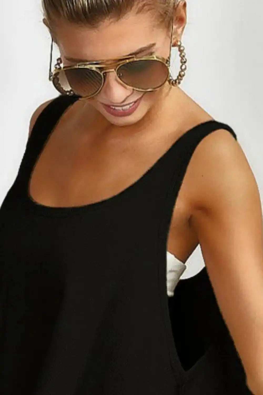 BiBi High and Low Flare Knit Tank Top - Trendsi - Flyclothing LLC