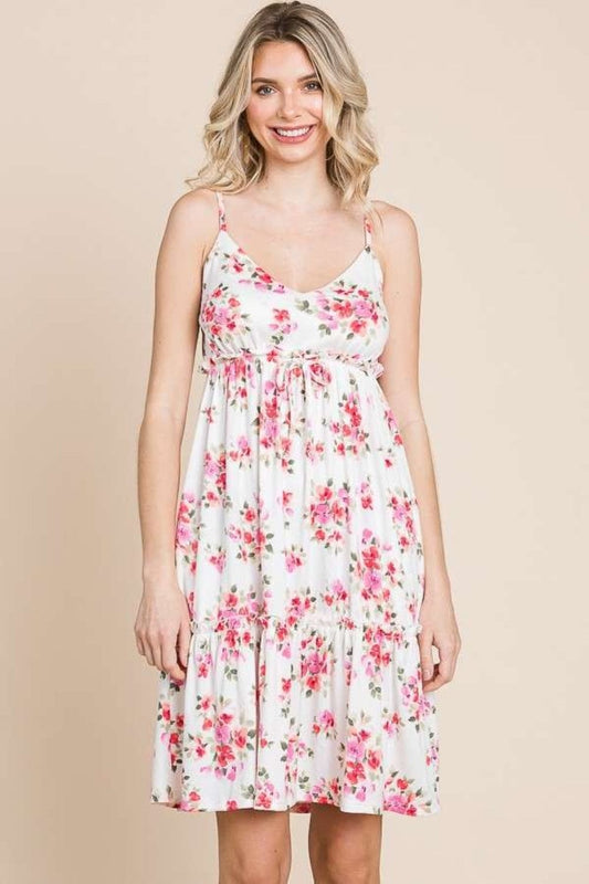 Culture Code Full Size Floral Frill Cami Dress - Trendsi