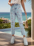 Distressed Star Jeans with Pockets - Trendsi
