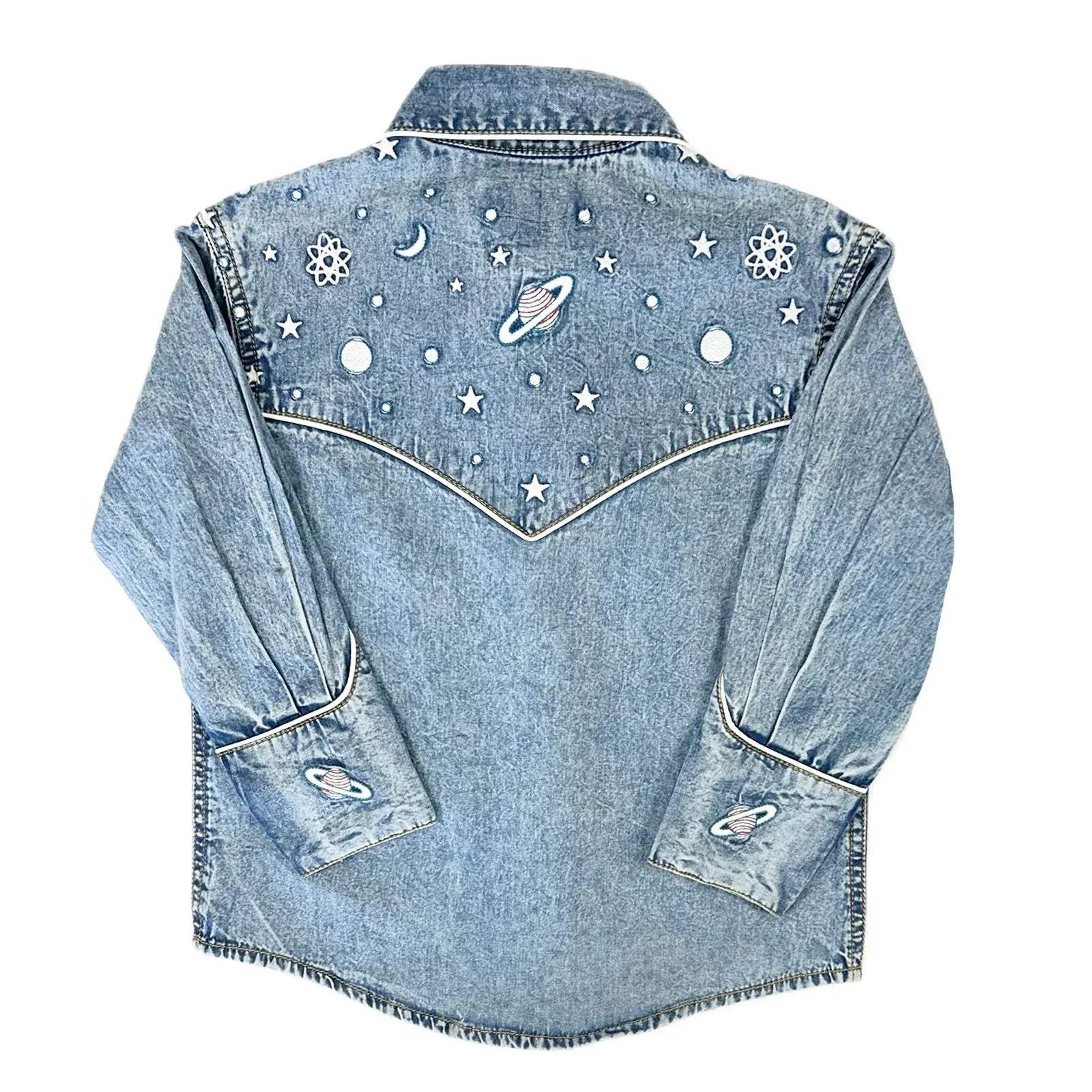 Rockmount Ranch Wear kids denim out of this world embroidered western shirt - Rockmount Clothing - Flyclothing LLC