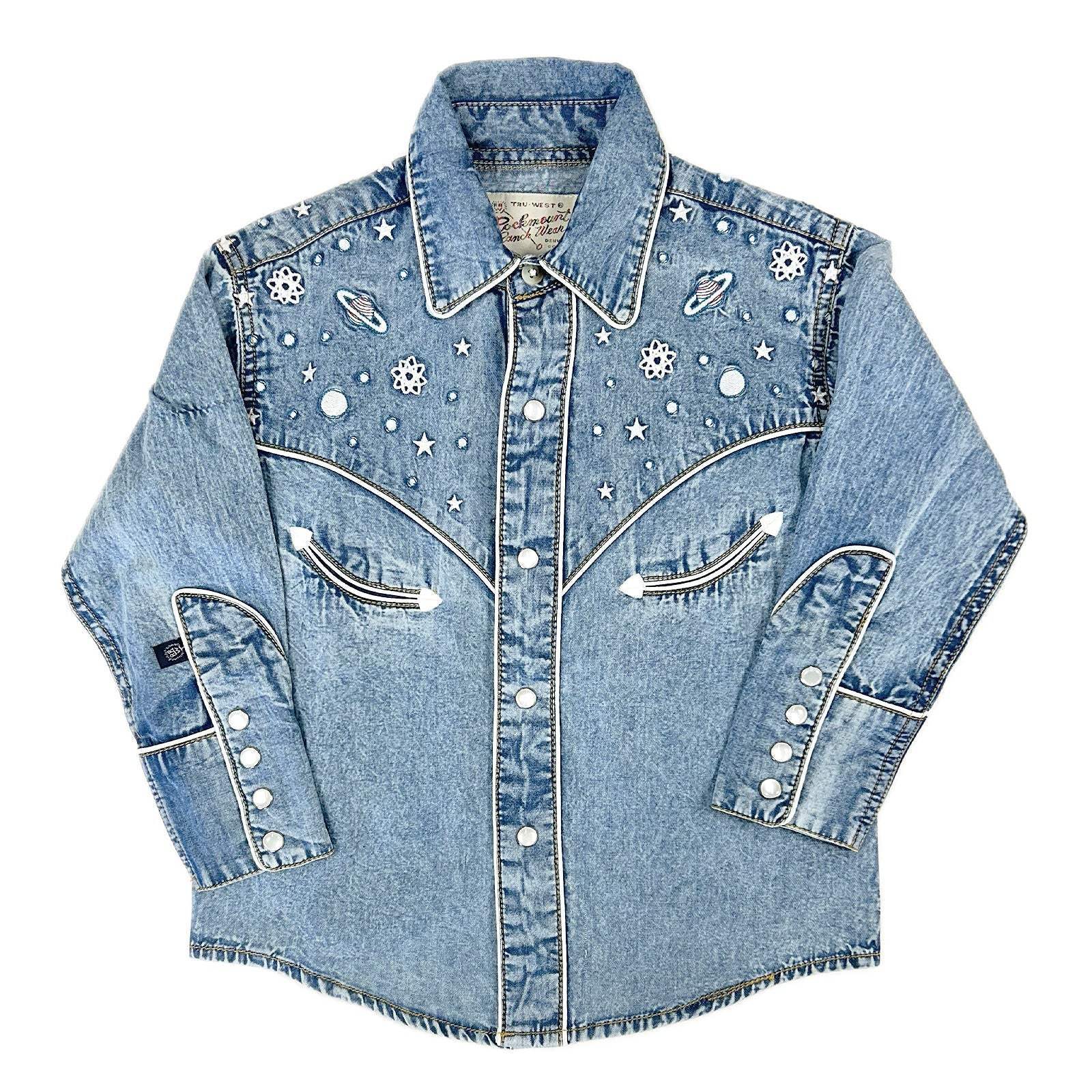 Rockmount Ranch Wear kids denim out of this world embroidered western shirt - Rockmount Clothing - Flyclothing LLC