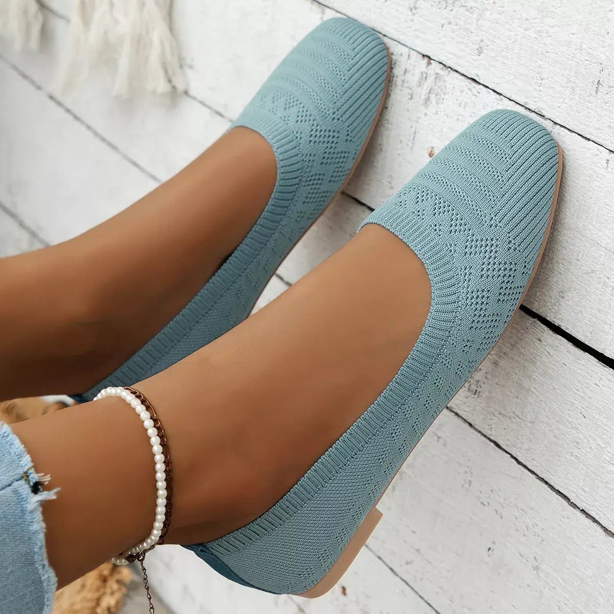 Square Toe Slip-Ons - Trendsi - Flyclothing LLC